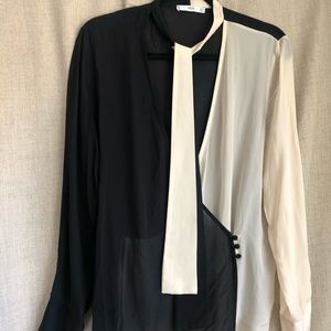 Mango two sheer top. Size 6